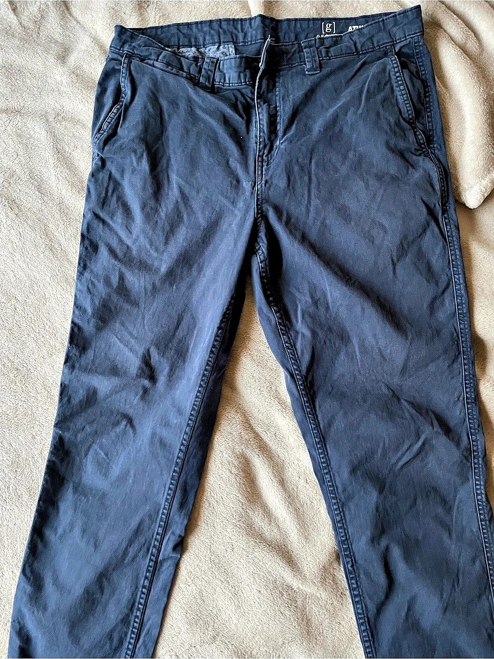 Athletic George Cargo Pants Blue Waist 34x30
